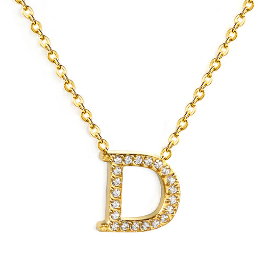 Alphabet sparkly Monogram Necklace